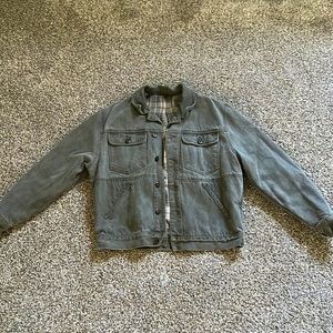 Vintage Faded Olive Denim Jacket